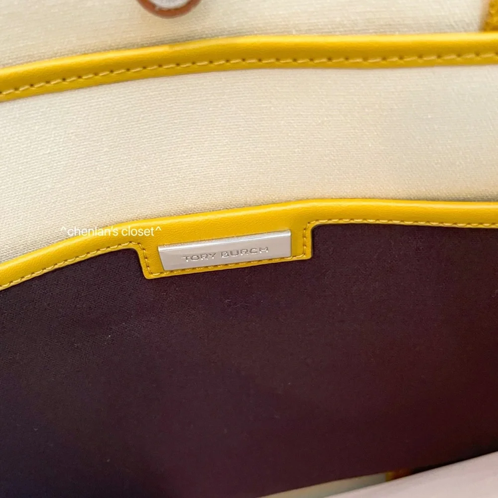 🔥NeW! Tory Burch Twill Tory Tote - Picture 8 of 13